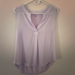 LOFT Lavender Sleeveless Blouse